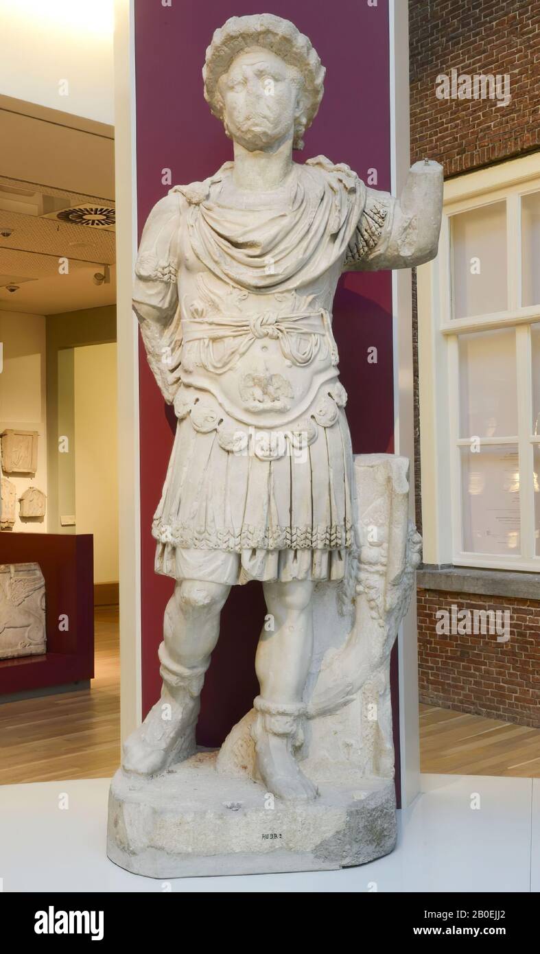 Kopf, Männerkopf, römischer Porträtkopf, Marmor, 39 cm, spätes Kaiseralter 295 Stockfoto