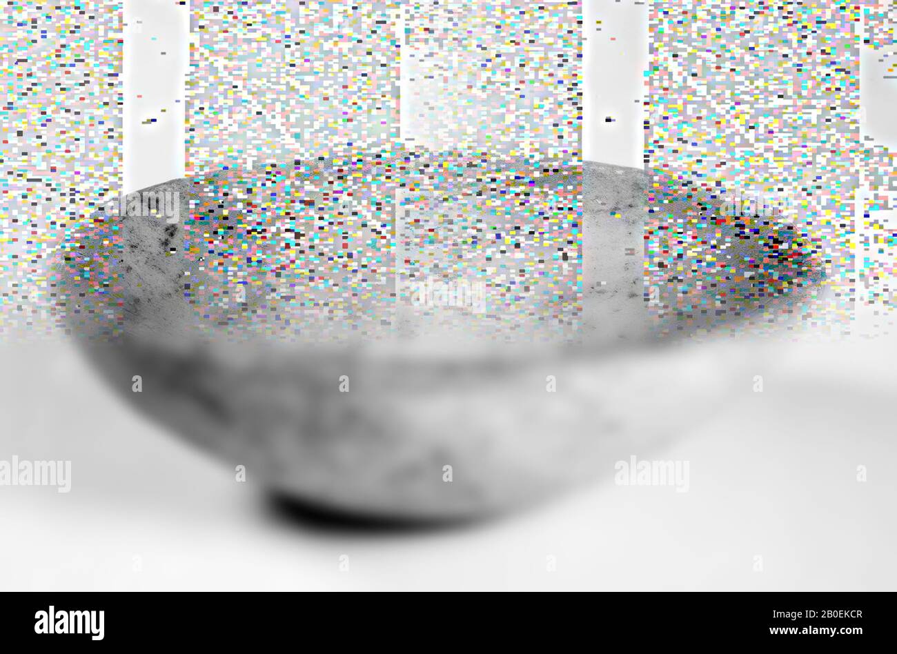 marmorkykladenschale in Form eines Kugelsegments. Der Boden ist leicht abgeflacht, Vase, Schüssel, Marmor, 3,2 cm, frühkykladisch I -3200 Stockfoto