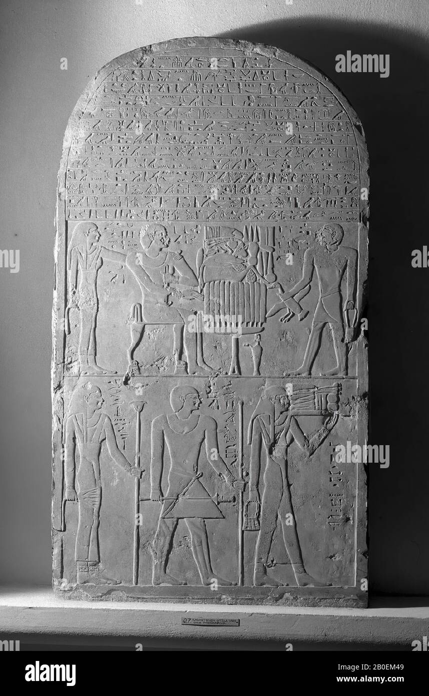 Ägypten, Stela, Kalksteine, 101 x 56 cm, Mittelreich, Ägypten Stockfoto