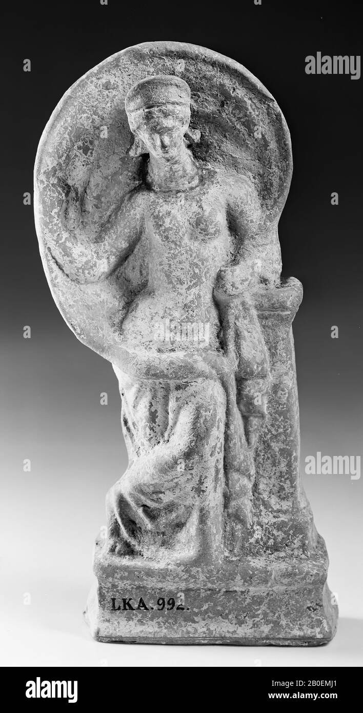 Figurine, Steingut, Terrakotta, 19,5 cm, späthellenistisch -100 Stockfoto