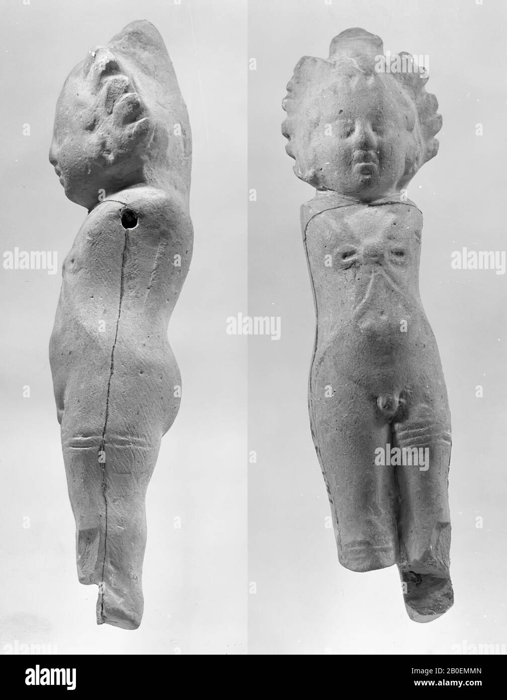 Figurine, Steingut, Terrakotta, 9,8 cm, hellenistisch -100 Stockfoto