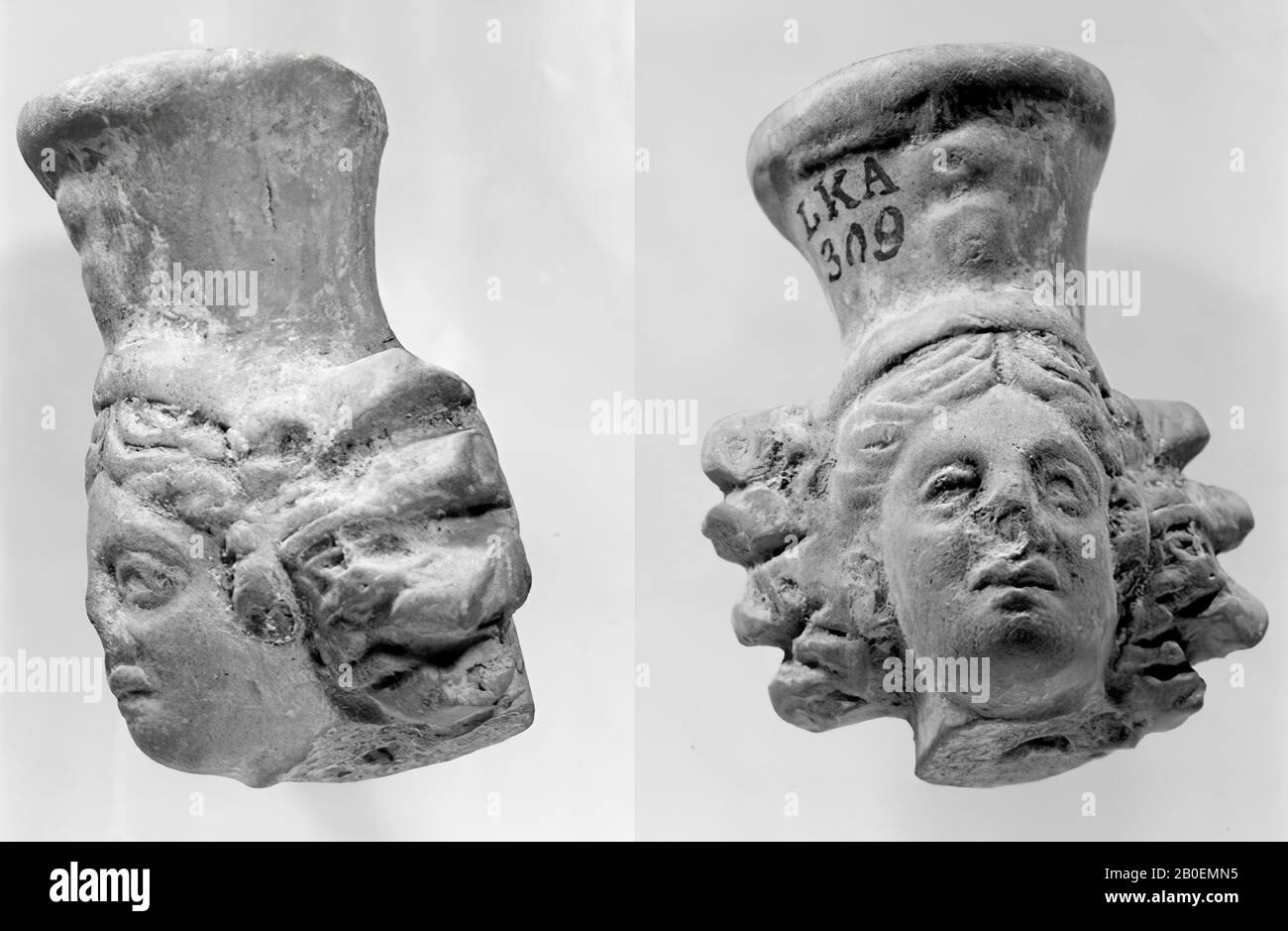 Figurine, Fragment, Kopf, Steingut, Terrakotta, 4 cm, Roman 0 Stockfoto