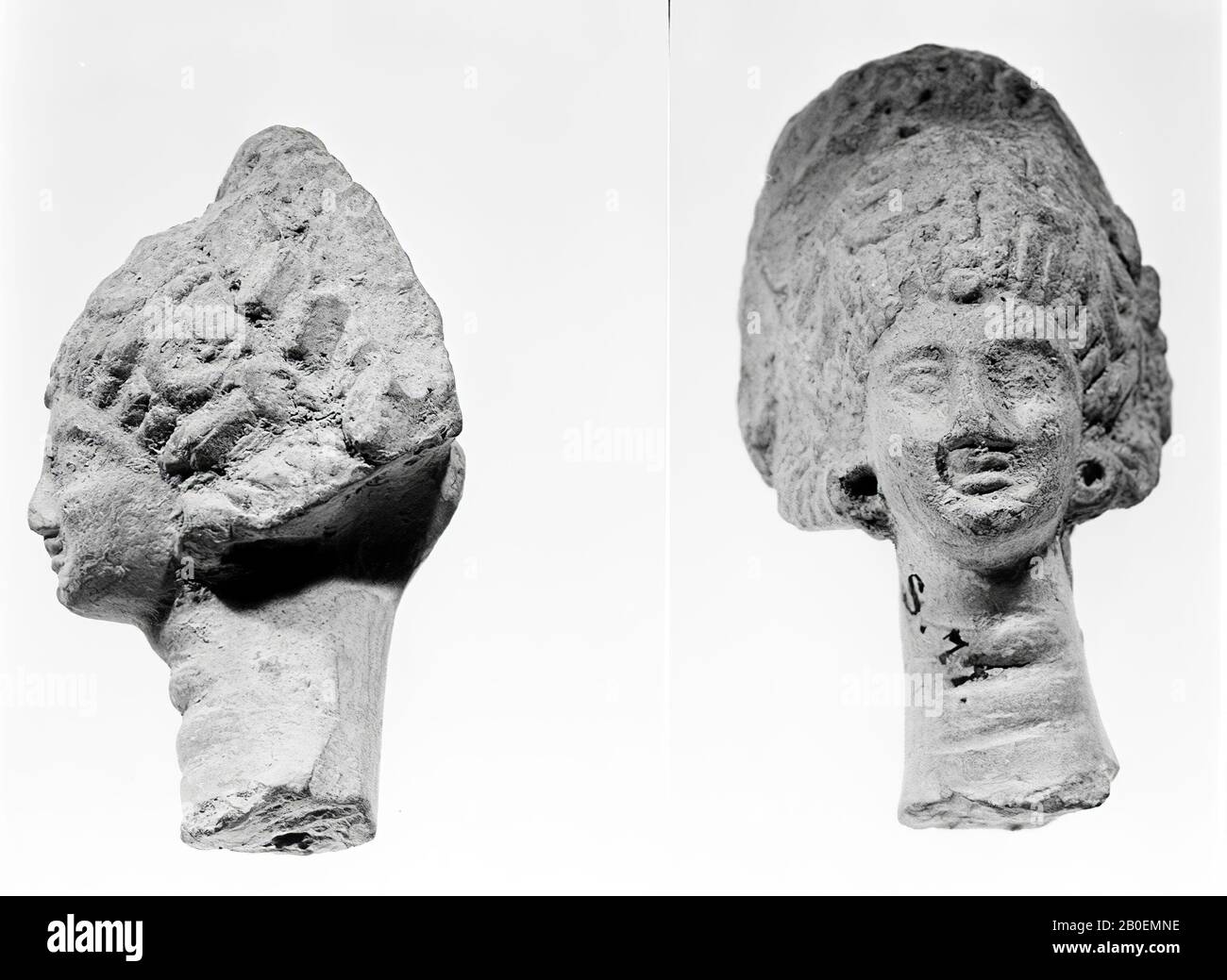 Figurine, Fragment, Kopf, Steingut, Terrakotta, 7,1 cm, Roman -10 Stockfoto