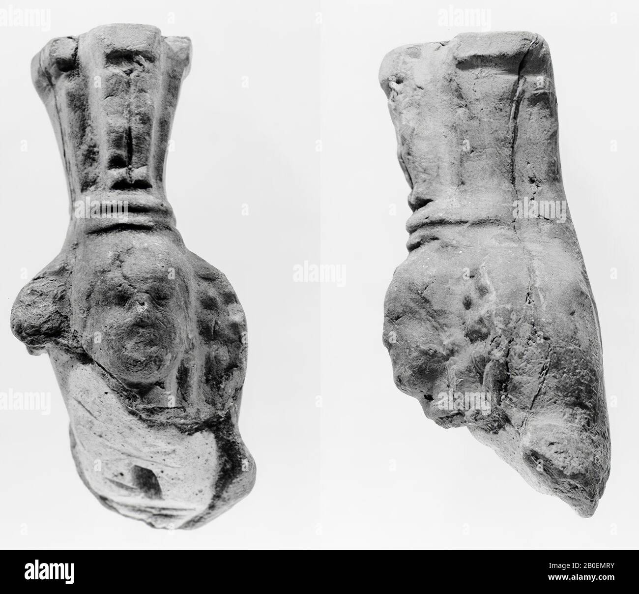 Figurine, Fragment, Kopf, Steingut, Terrakotta, 5,4 cm, Roman 0 Stockfoto
