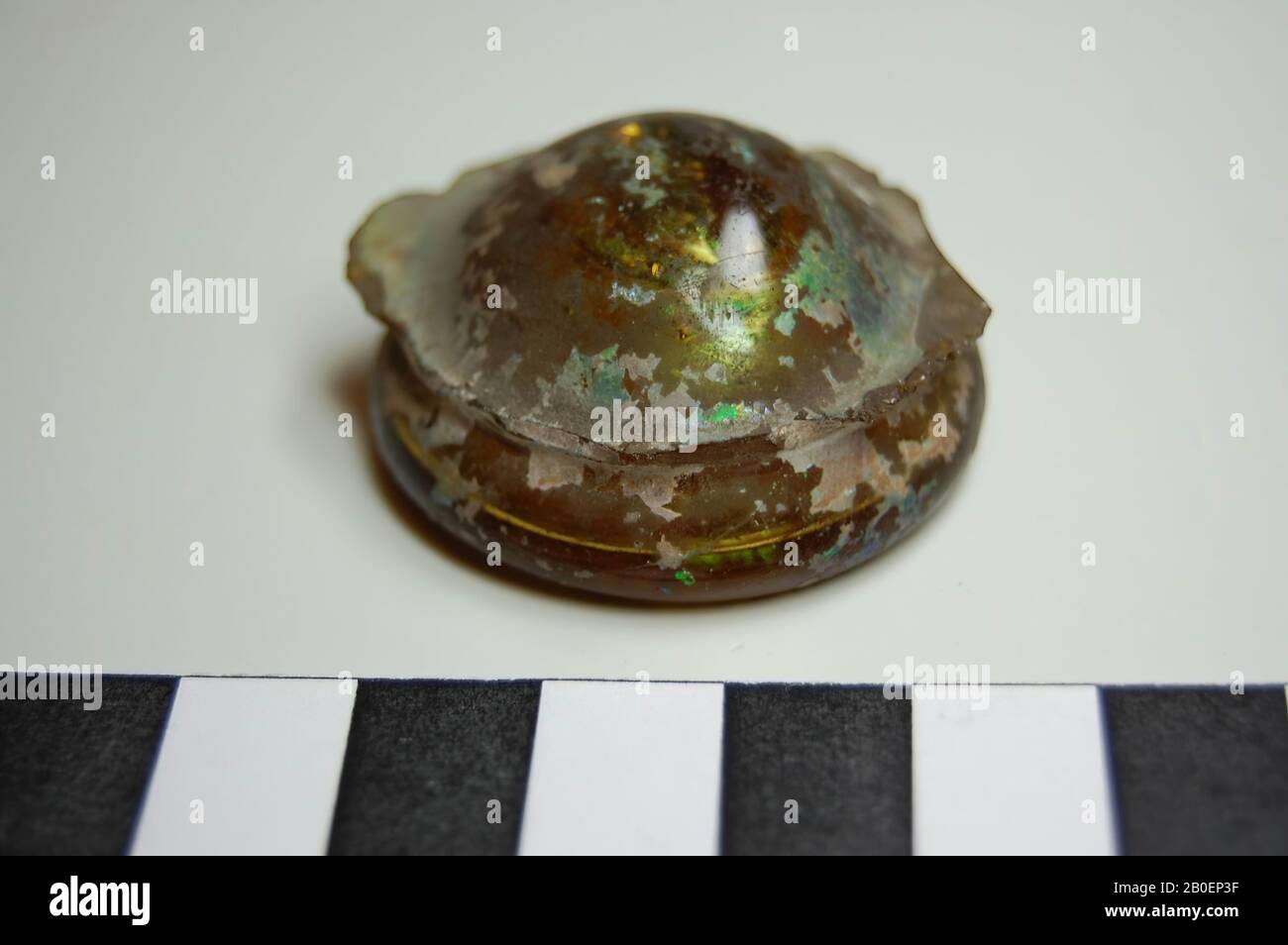 Fuß, Fragment, Glas, 6,7 cm, Italien Stockfoto