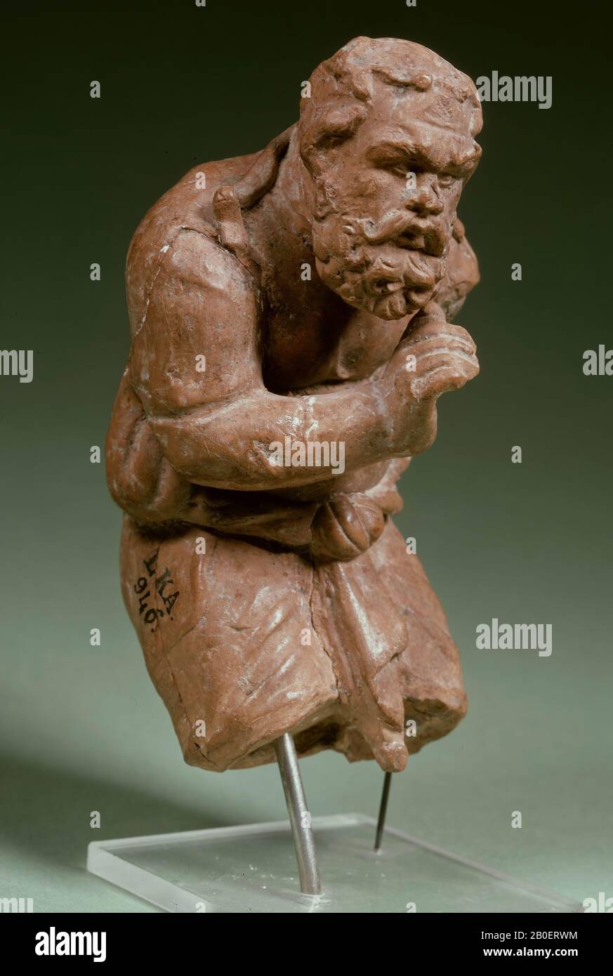 Figurine, Keramik, Terrakotta, 9,6 cm, hellenistisch 200-100 v. Chr., Türkei, Türkei Stockfoto