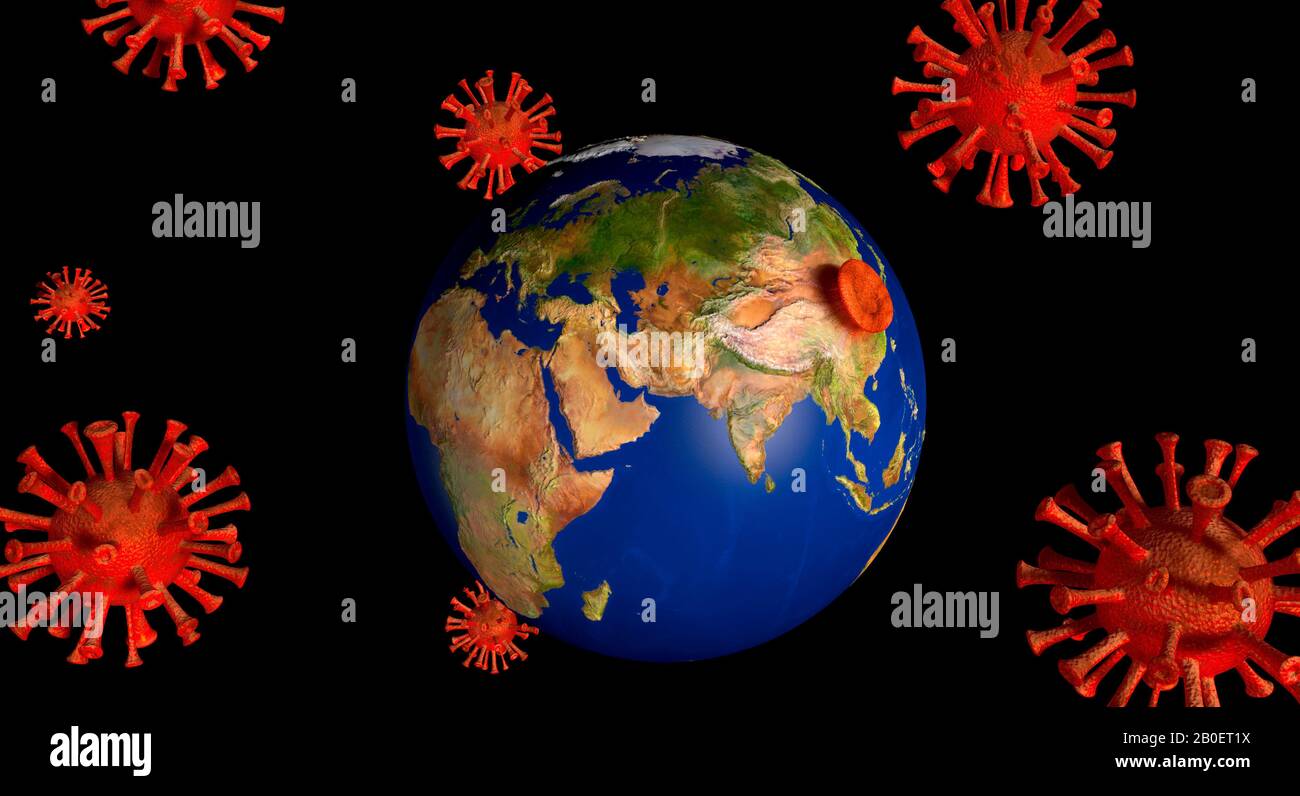 Coronavirus weltweit Stockfoto