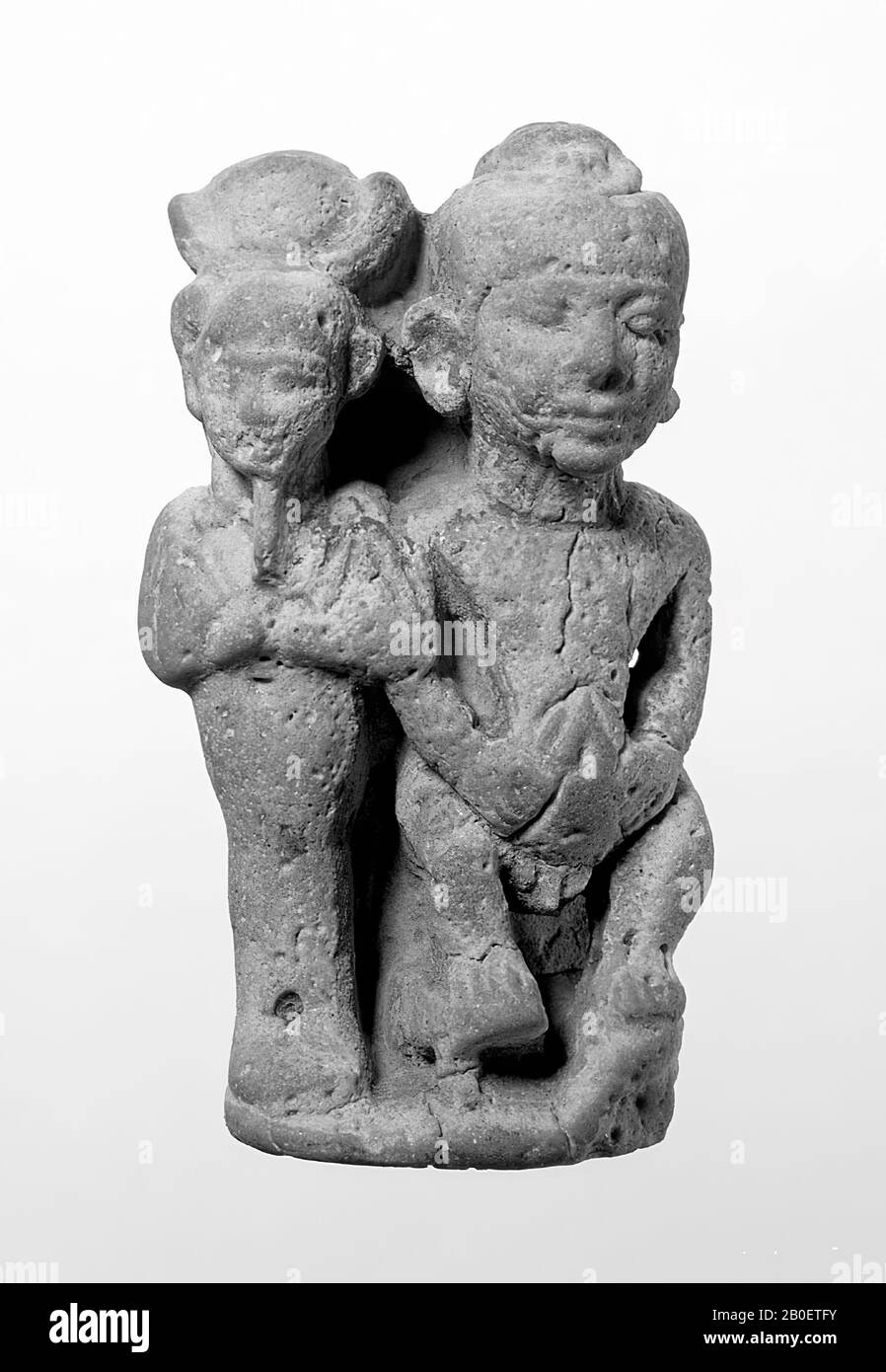 Chonsu, Pataeke, stehend, Votivstatue, Faienz, 6 cm, 1500-300 v. Chr., Ägypten Stockfoto