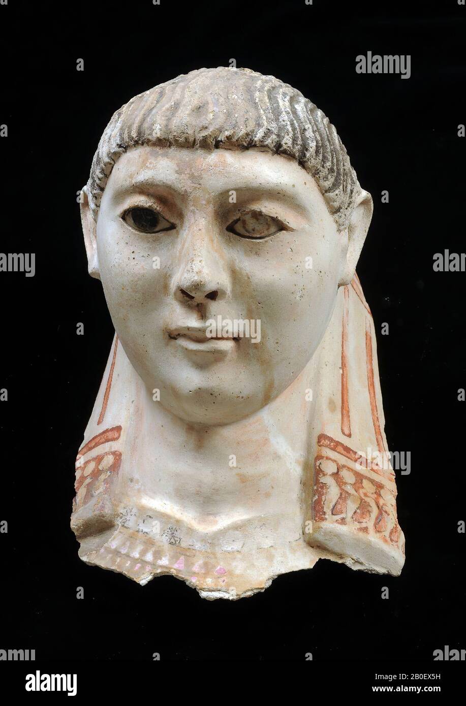 Frau, Maske, Stuck, 17,5 x 15,5 x 23,5 cm, Griechisch-römische Zeit, Römische Kaisertum 100 Jahre Stockfoto