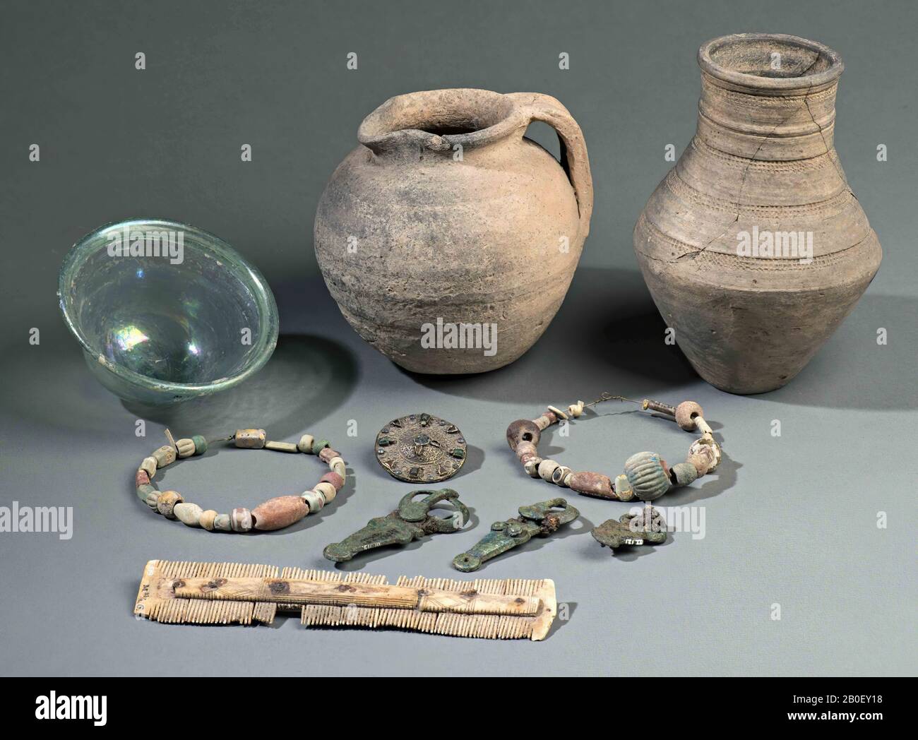 Kamm, organisch, Knochen, L. 17 cm, Mittelalternum 500-700 n. Chr., Deutschland, unbekannt, unbekannt, Niederbreisig Stockfoto