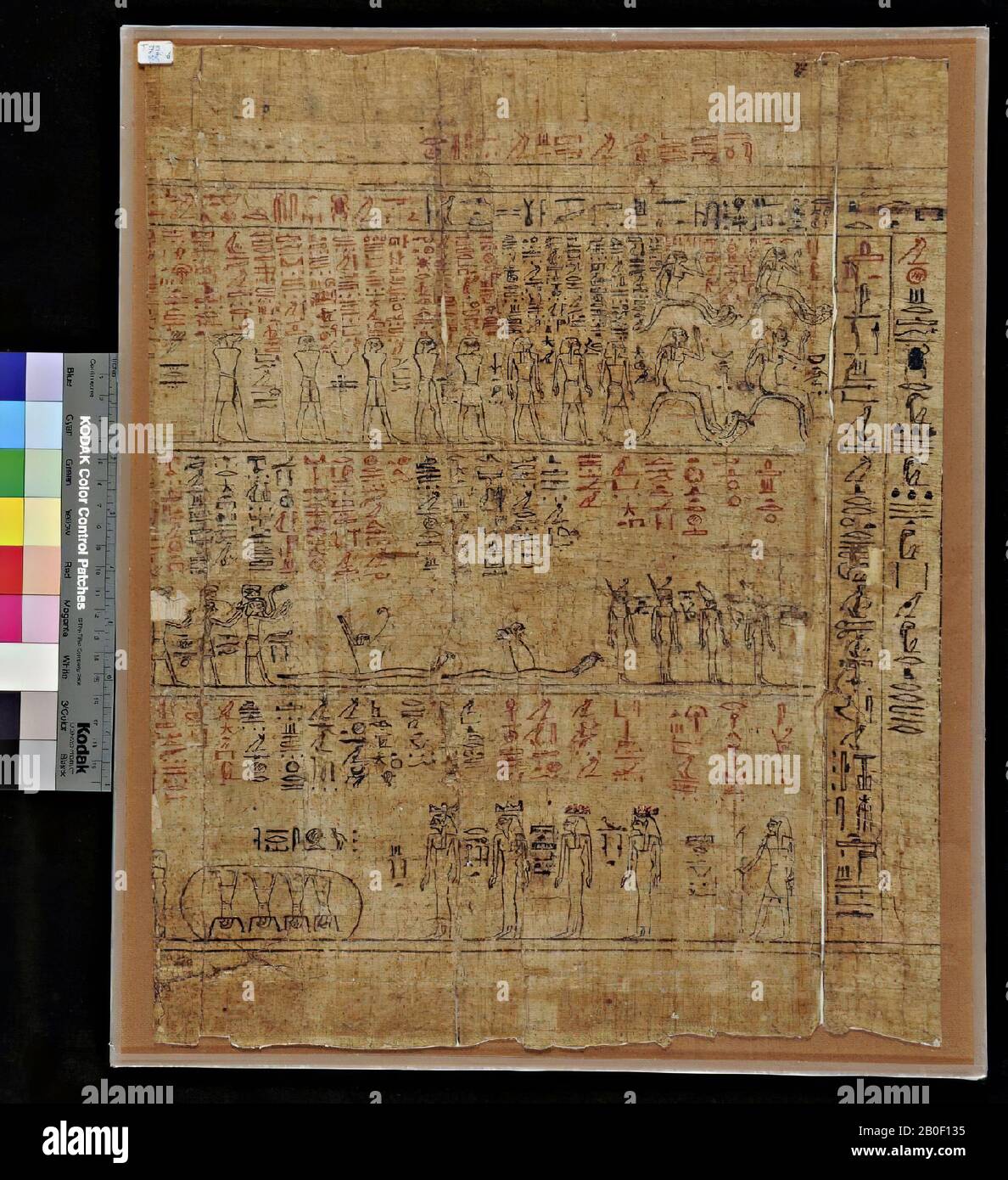 Ägypten, Amdoeat, Vignetten, Papyrus, 46 x 36 cm Stockfoto