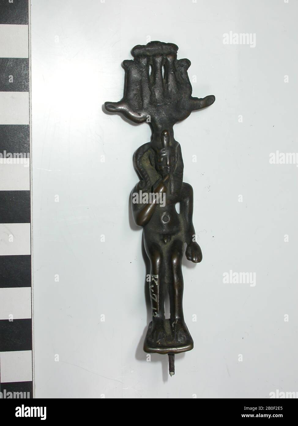 Harpokrates, sitzend, Bronze, gott, Bronze, 7,4 cm, Spätzeit, Ägypten Stockfoto