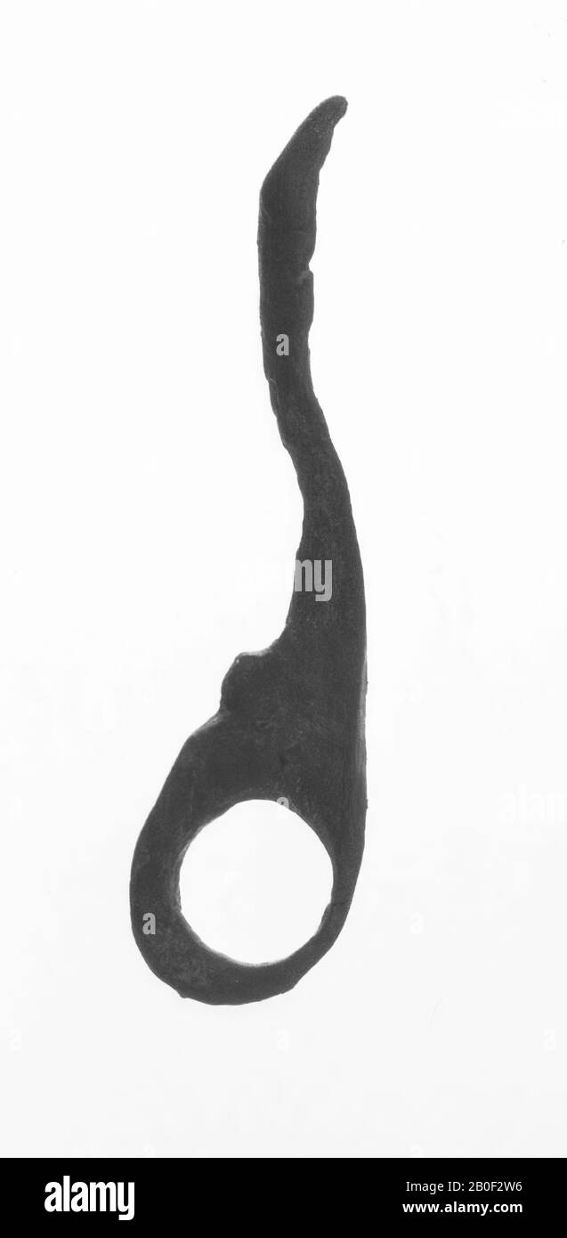 Bronzestift mit Spange, Stift, Metall, Bronze, Länge: 2,8 cm, roman 40-250, Niederlande, Südholland, Katwijk, Valkenburg Stockfoto