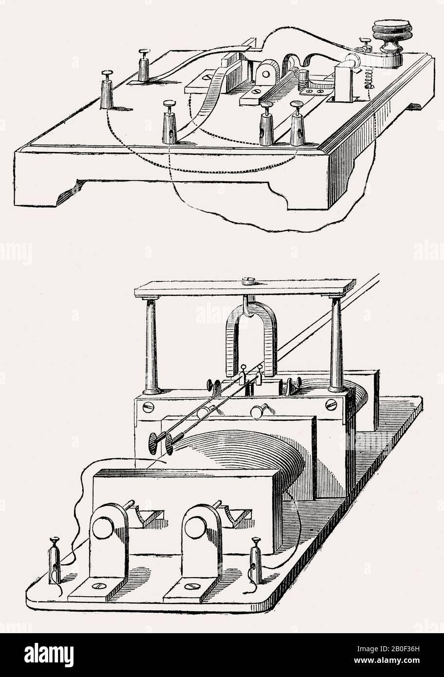 Telegraphen von Professor Michael Glösener, Internationale Ausstellung von 1862, London, Großbritannien Stockfoto