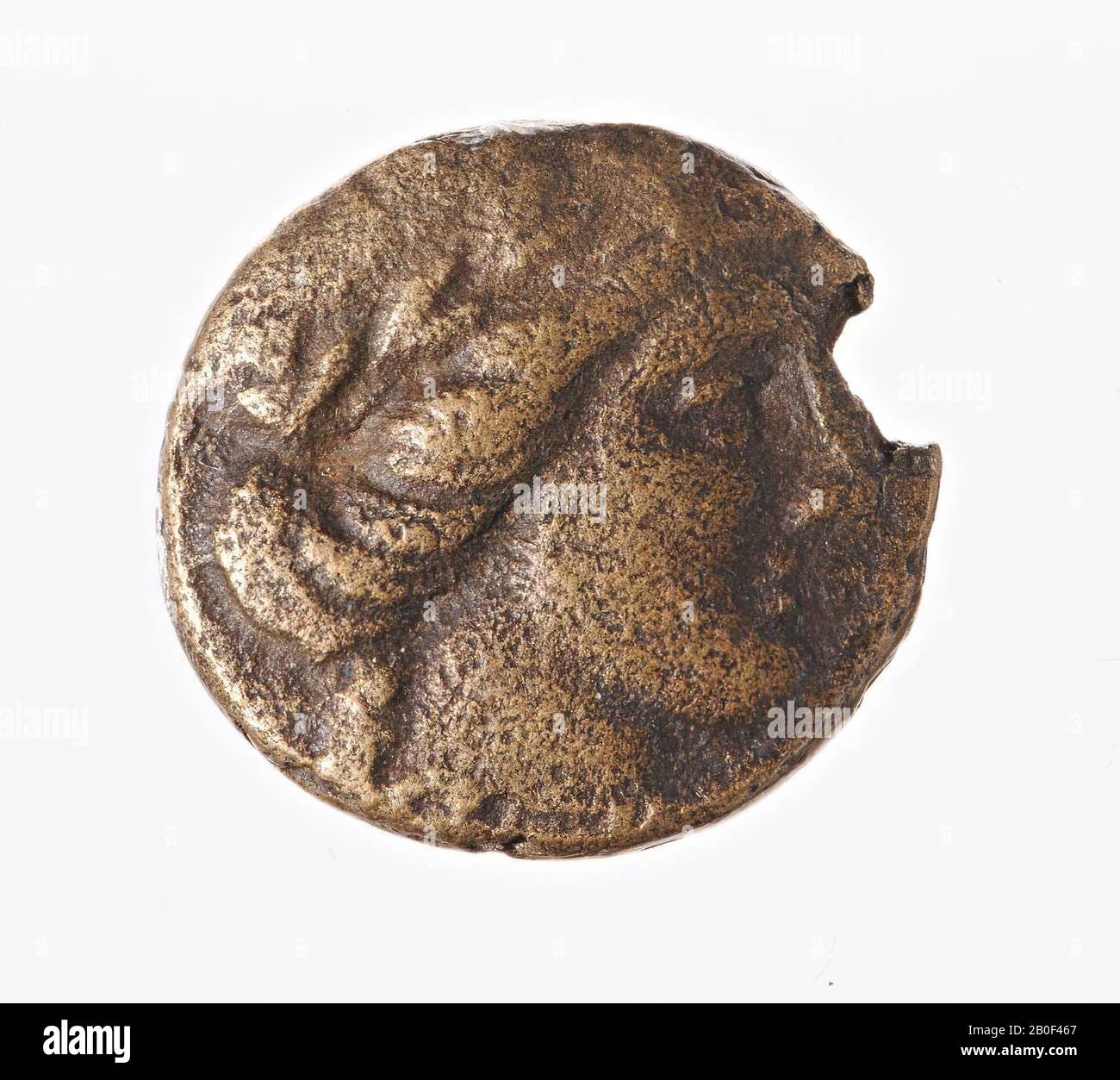 VZ: Apollokop r., Kz: Athena Ithonia n.r., THESSA-LOON, Coin, aes, thessalischer Bund, Metall, Kupfer, Diam. 18 mm, WT. 6,37 gr, Roman BC 196-146, Griechenland Stockfoto