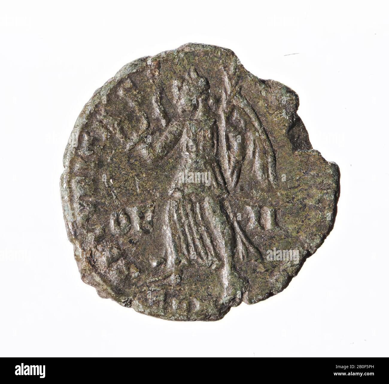 Niederländische Römerzeit, Münze, AES-III, Valentinian I, Metall, Kupfer, Diam., 17 mm, WT., 2,61 gr, roman 367-375, Niederlande, Gelderland, Nijmegen, Nijmegen Stockfoto