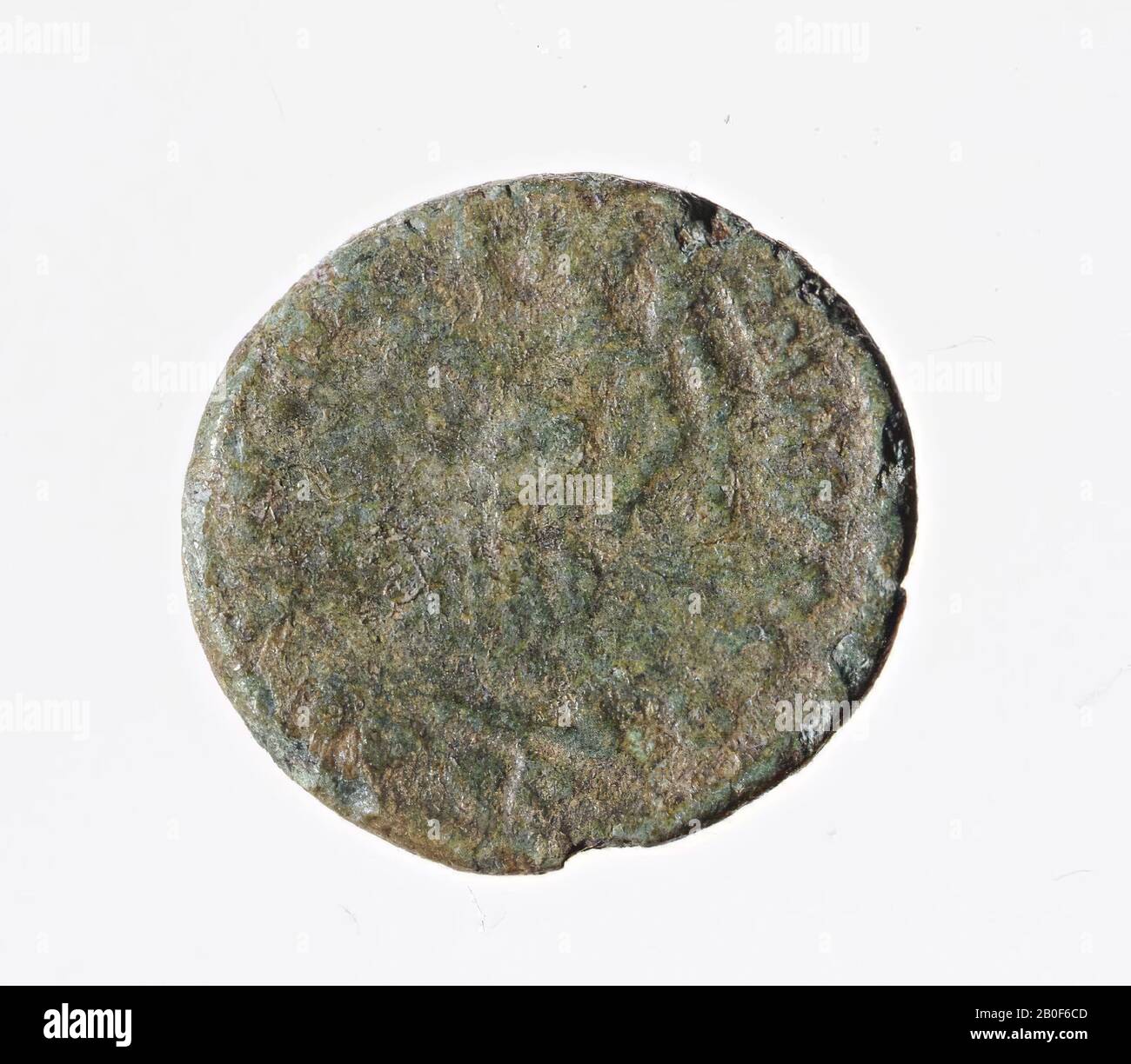 Die niederländische Römerzeit, Coin, AES-IV, Arcadius, Metall, Kupfer, Diam., 12,5 mm, WT., 1,12 gr, roman 388-392, Niederlande, Limburger, Roerdalen, Melick Stockfoto