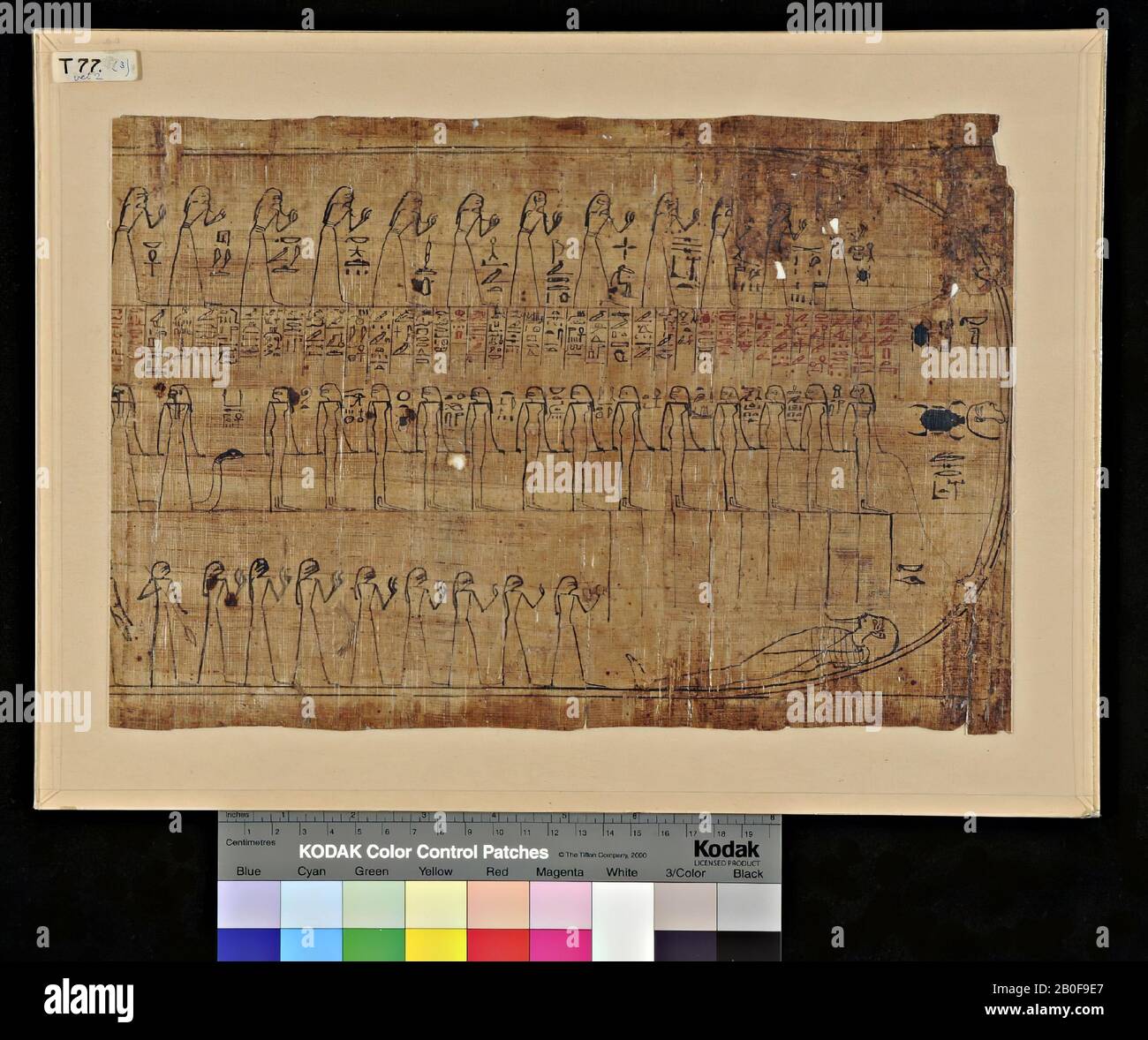 Ägypten, Amdoeat, Vignetten, Papyrus, 22 x 32,5 cm Stockfoto