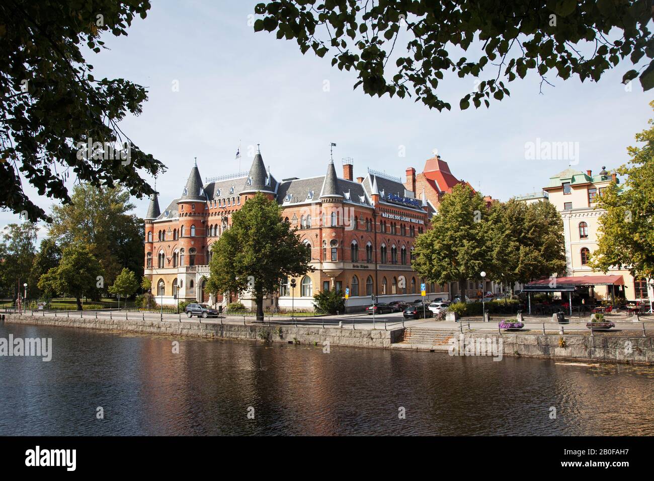 Na-borgen in der Stadt Örebro. 80 Jahre lang gab es in "Borgen" Nerikes Allehandas Redaktion, jetzt wird es ein Hotel sein.Foto Jeppe Gustafsson Stockfoto