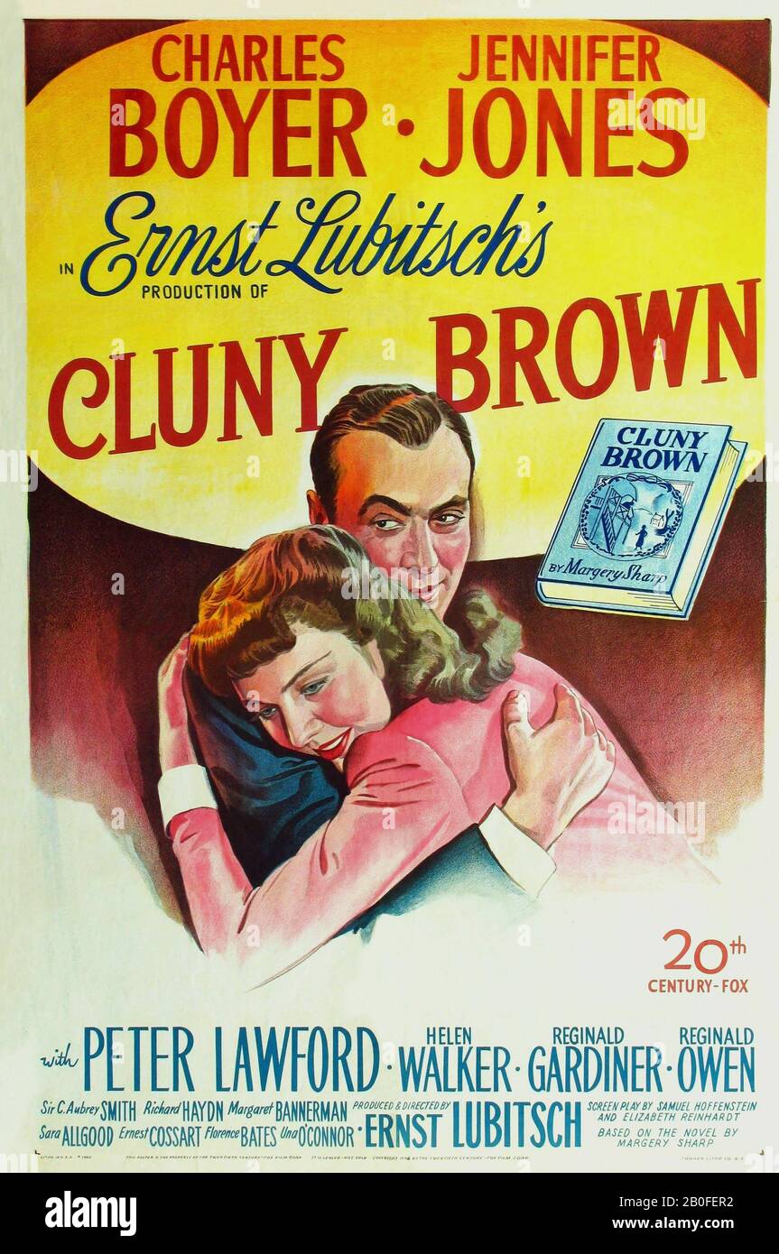 Cluny Brown Jahr: 1946 USA Regisseur: Ernst Lubitsch Filmplakat (USA) Stockfoto