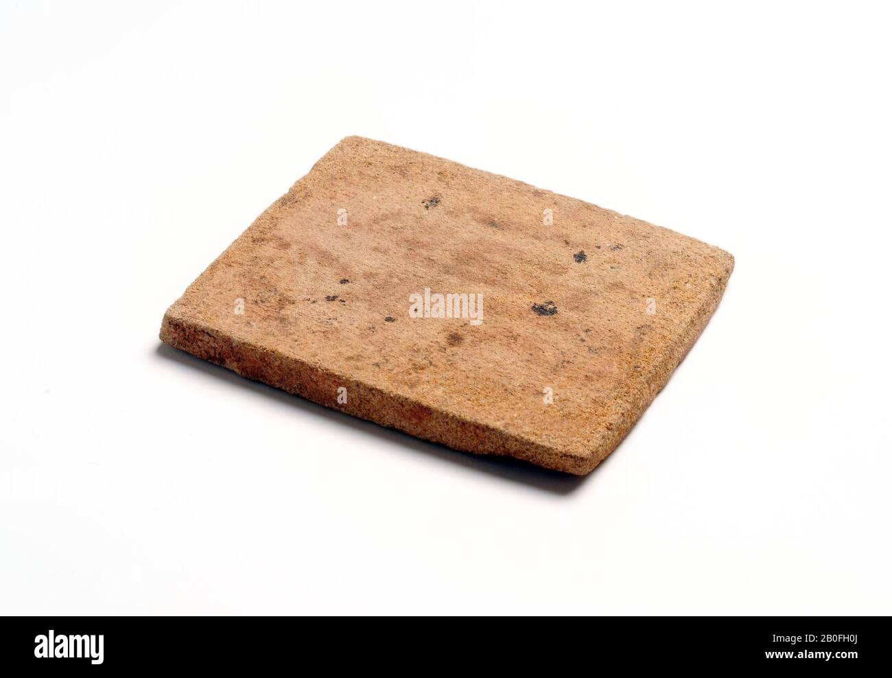 Schutt, rechteckig, Palette, Schutt, Sandstein, 5,1 x 6 x 0,5 cm, Archaische Periode, Ägypten Stockfoto
