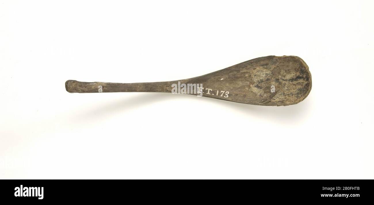 Niederlande Mittelalter, Löffel, Bio, Horn, 2,8 x 13,1 x 2,9 cm, lme, nt 1050-1900, Niederlande, Friesland, Menameradiel, Deinum, Terp Stockfoto