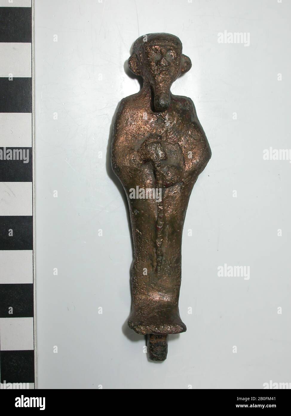 Statue, Ptah, stehend, Bronze, gott, Bronze, Länge: 10 cm, Ägypten Stockfoto