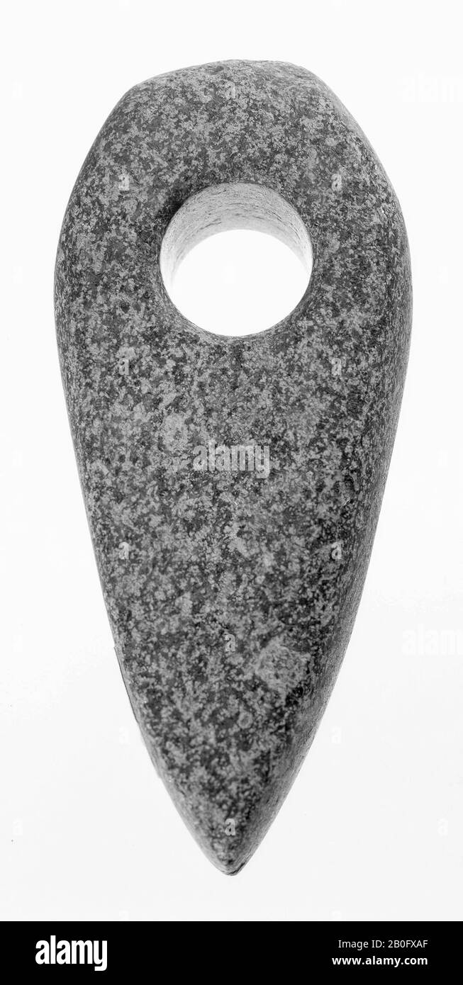 Steinaxt mit Stammloch, Hammer, Stein, Länge: 9,9 cm, Vorgeschichte -3200  Stockfotografie - Alamy