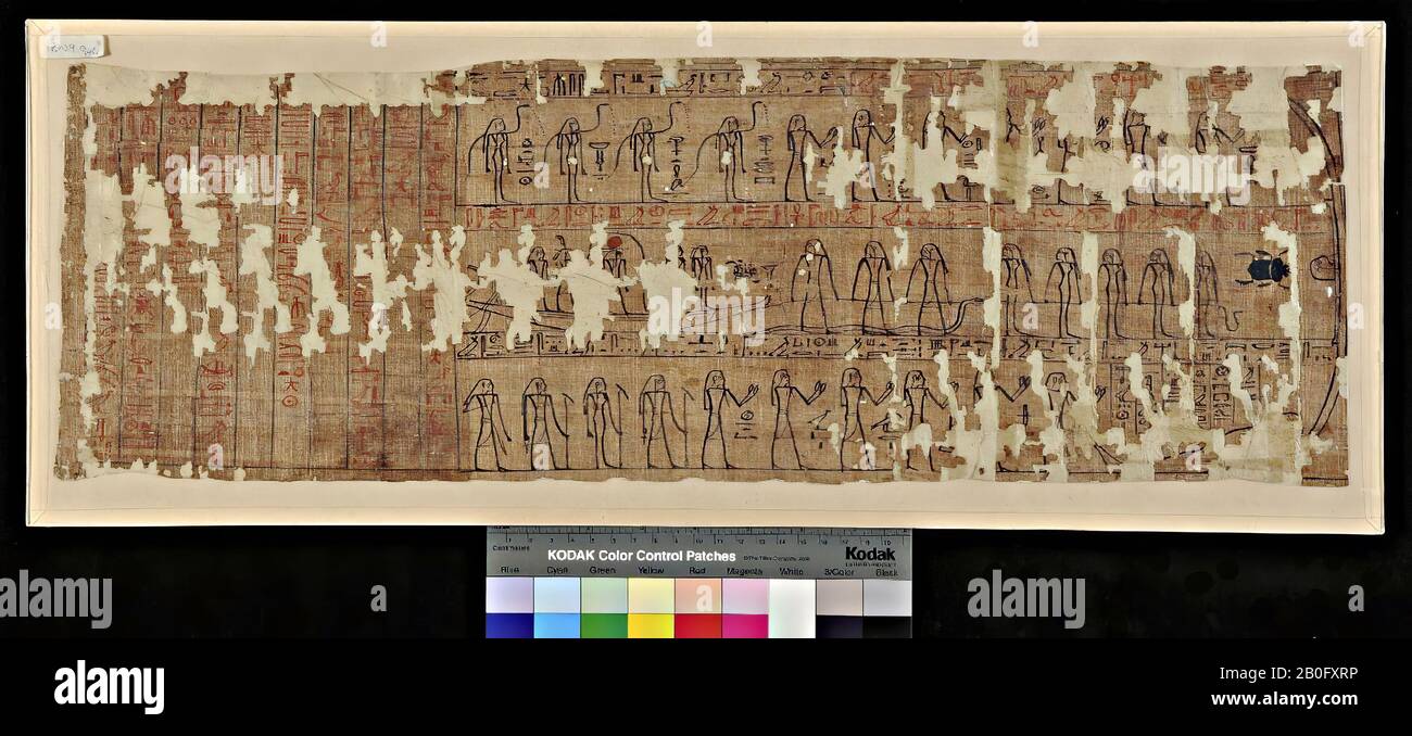 Ägypten, Amdoeat, Vignetten, Papyrus, 20 x 60 cm Stockfoto