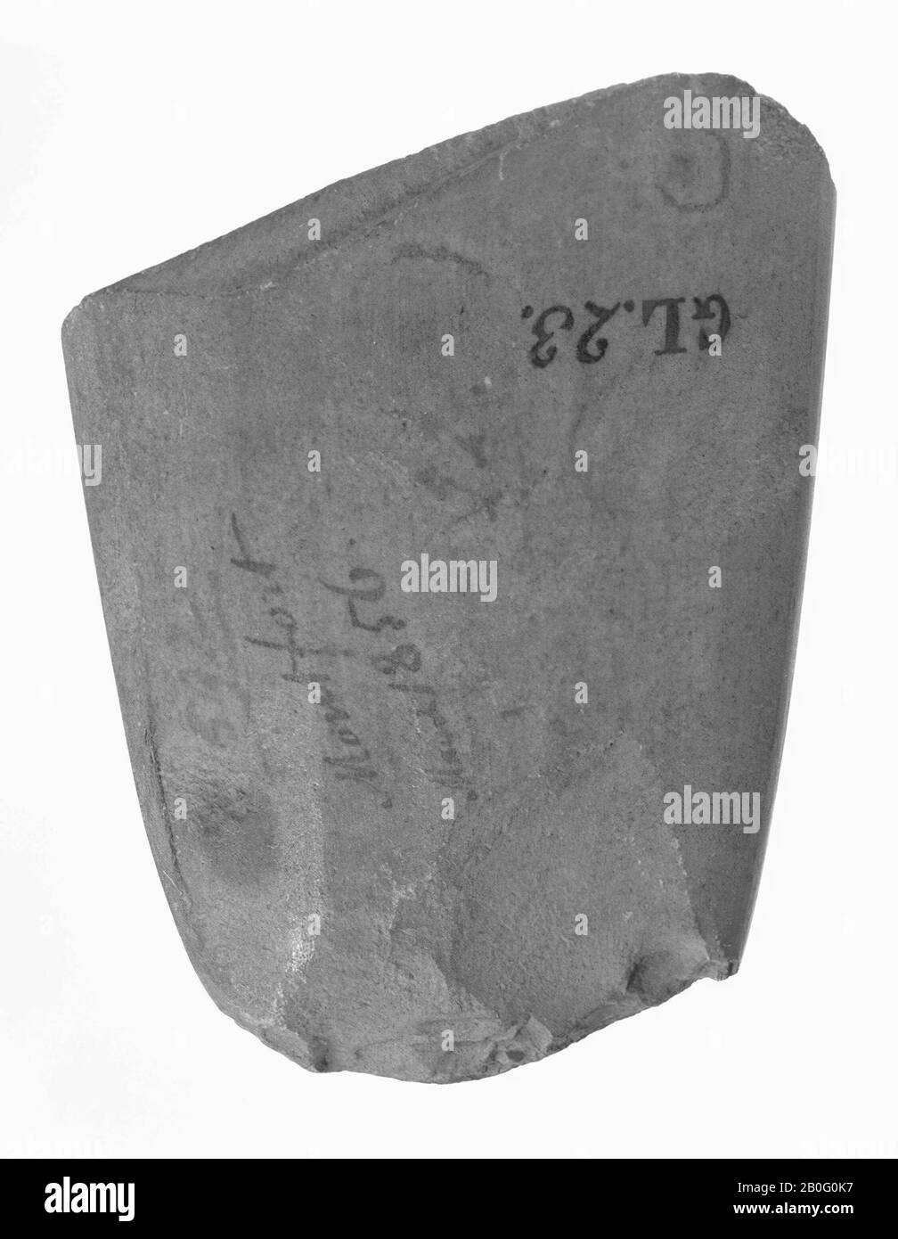 Steinaxt, dessen unterer Teil verloren ist, Axt, Stein, 8,4 x 7,5 cm, prähistorische -4000 Stockfoto