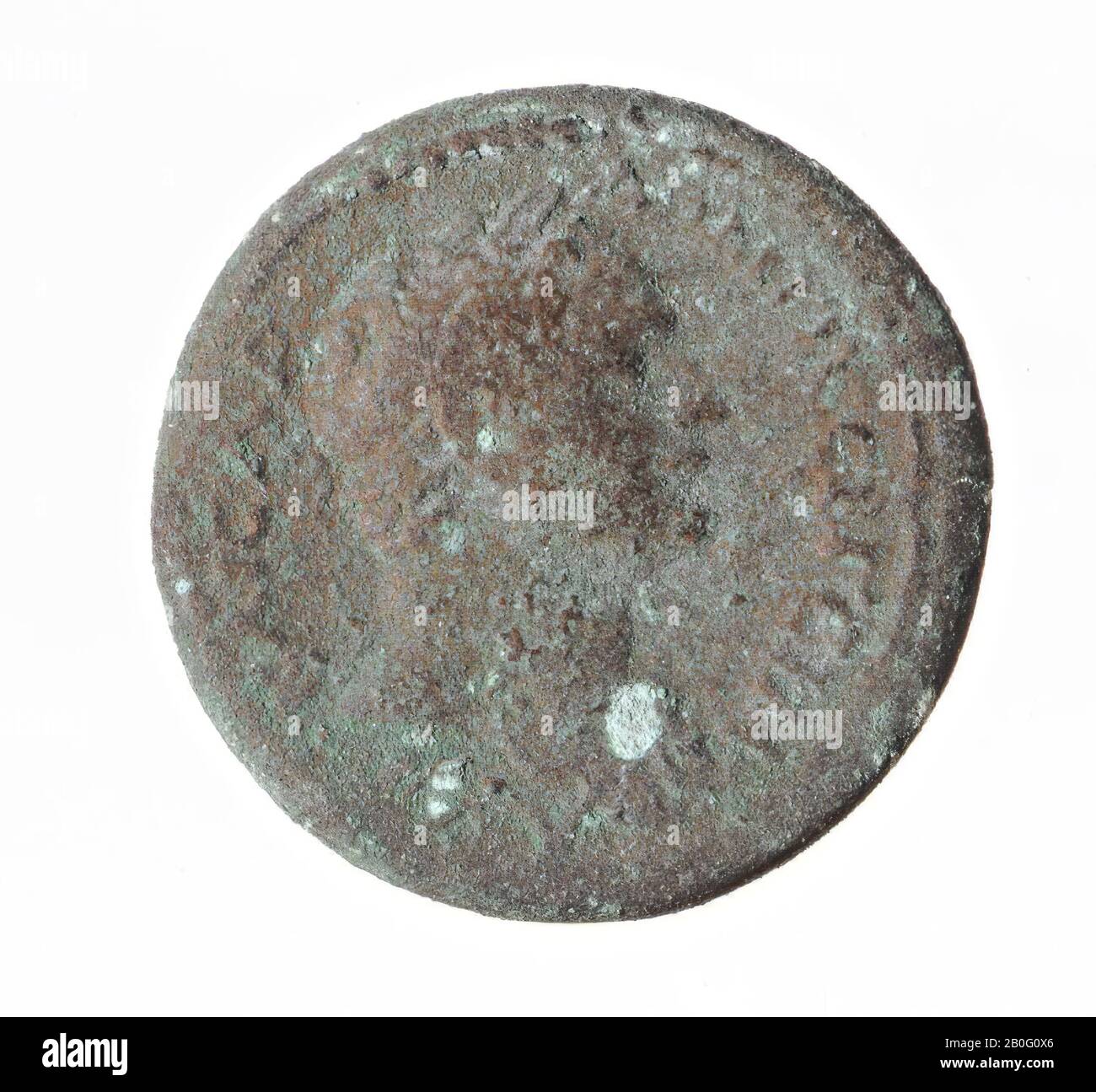 Coin, AES-27, Domitian, VZ: Domitians Kopf r., [AUT Stockfoto