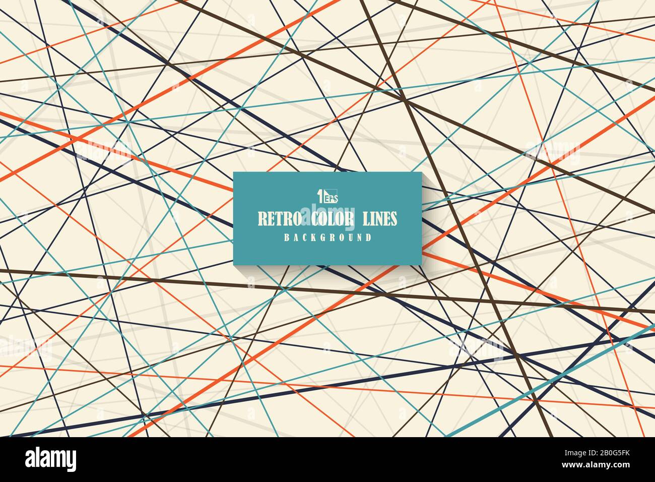 Abstrakte Seite mit Retro-Linienmuster mit Hintergrund für den Kopierbereich. Dekorieren für Werbung, Poster, Coverdesign, Präsentation. Illustrationsvektor Stock Vektor