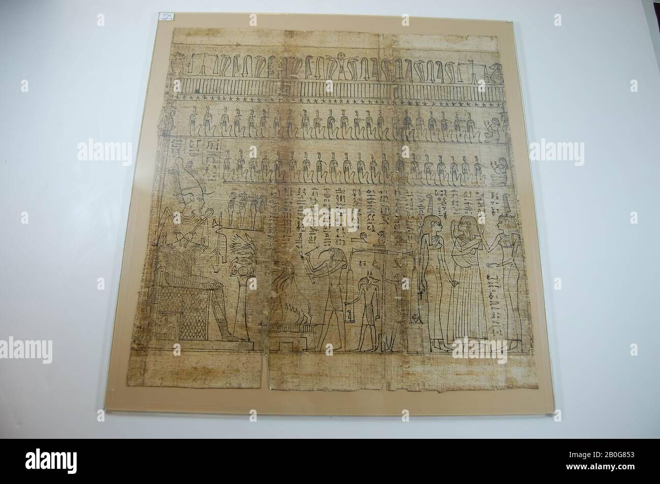 Ägypten, Handschrift, hieratisch, Papyrus, 38 x 38 cm Stockfoto