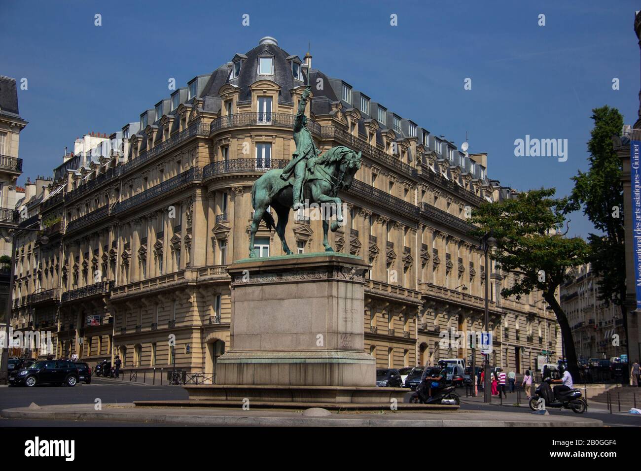 Statue von George Washington auf einem Pferd, Paris Stockfoto