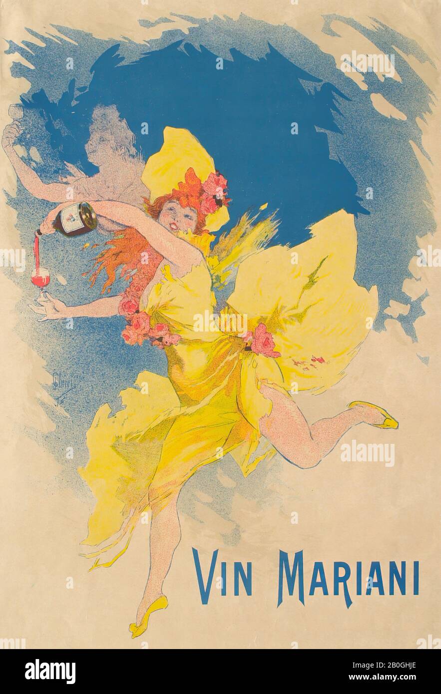 Jules Chéret, Französisch, 1836-1932, Vin Mariani, 1846-1932, Farblithograph auf Papier, Blatt: 21 3/4 x 15 1/4 Zoll. (55,2 x 38,7 cm Stockfoto