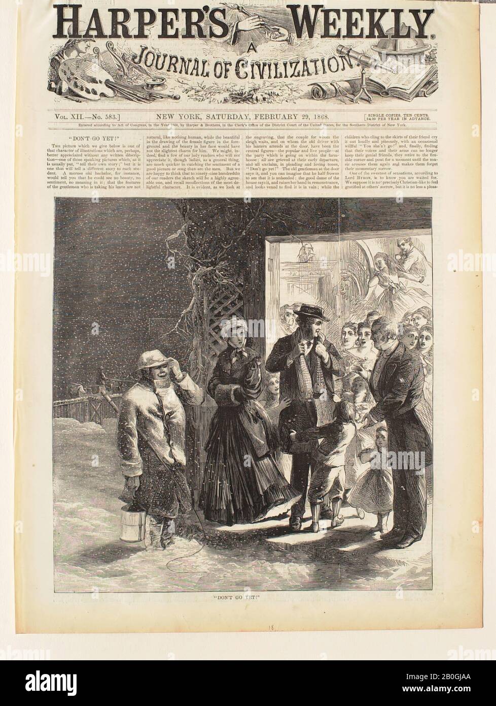 Unbekannt, "geht noch nicht!", Von Harper's Weekly, ab dem Jahr 1868, Holzgravur auf Papier, Bild: 9 7/16 x 9 1/16 Zoll. (23,9 x 23 cm Stockfoto