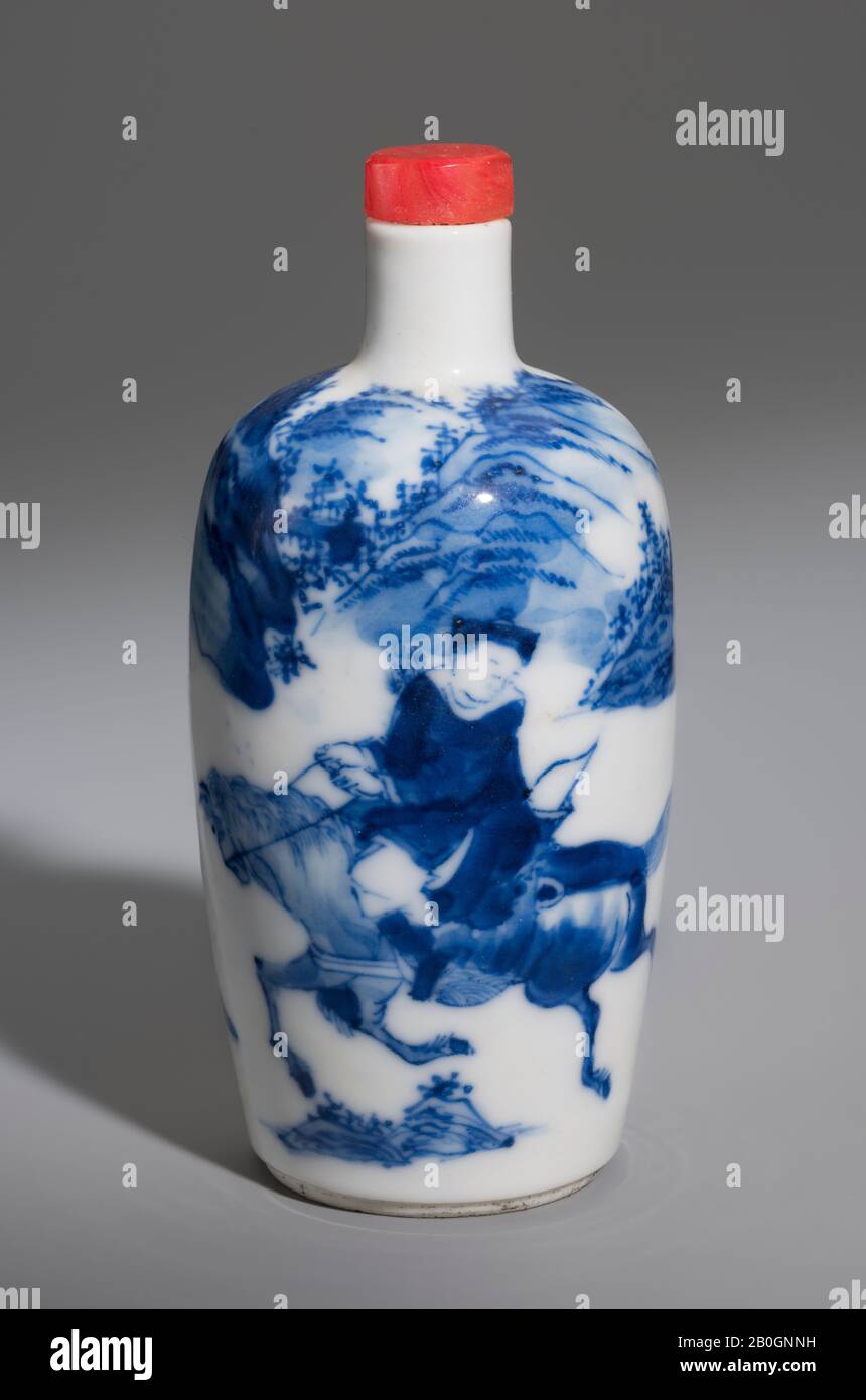 Chinesisch, Schnupftabakflasche, Porzellan, Höhe: 3 1/4 Zoll (8,3 cm Stockfoto