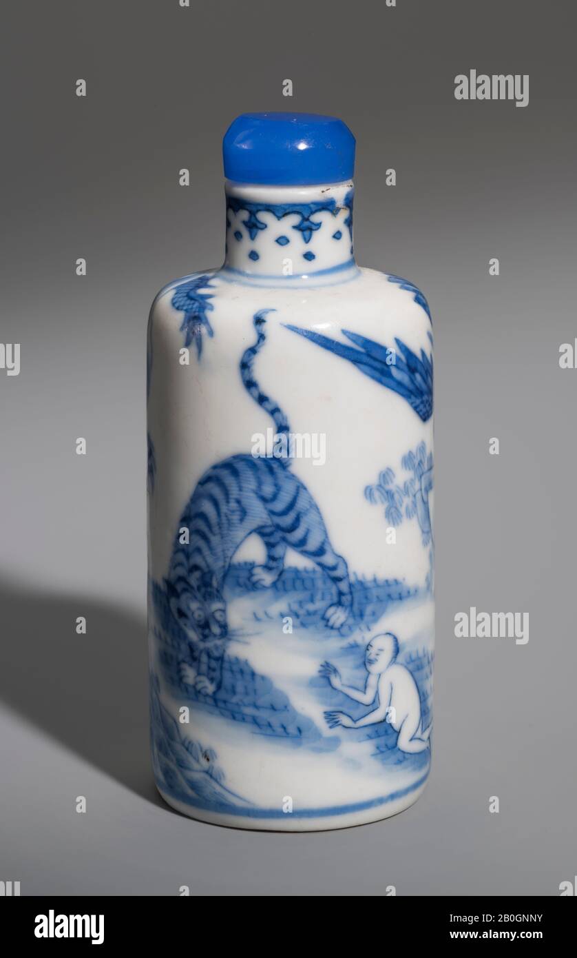 Chinesisch, Schnupftabakflasche, Porzellan, Höhe: 2 15/16 Zoll (7,5 cm Stockfoto