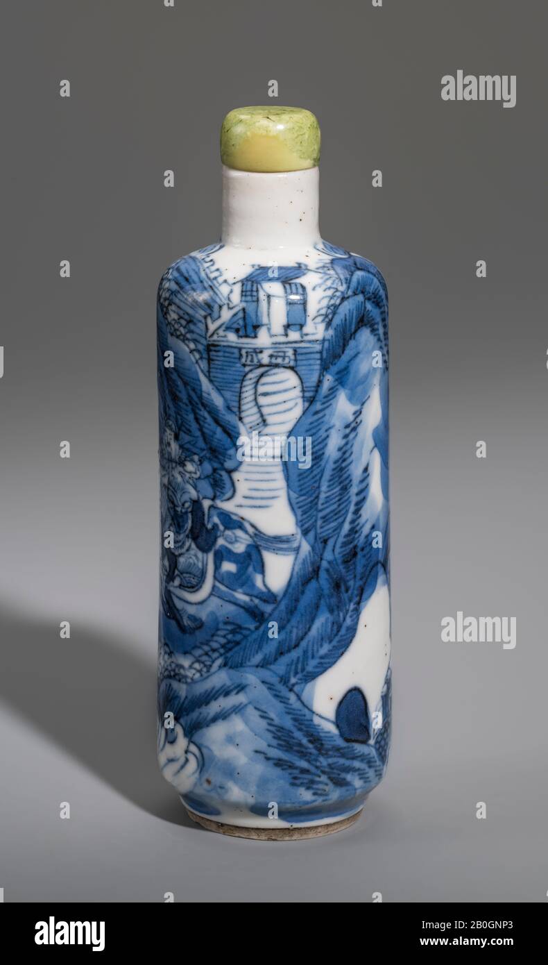 Chinesisch, Schnupftabakflasche, Porzellan, Höhe: 3 1/4 Zoll (8,3 cm Stockfoto