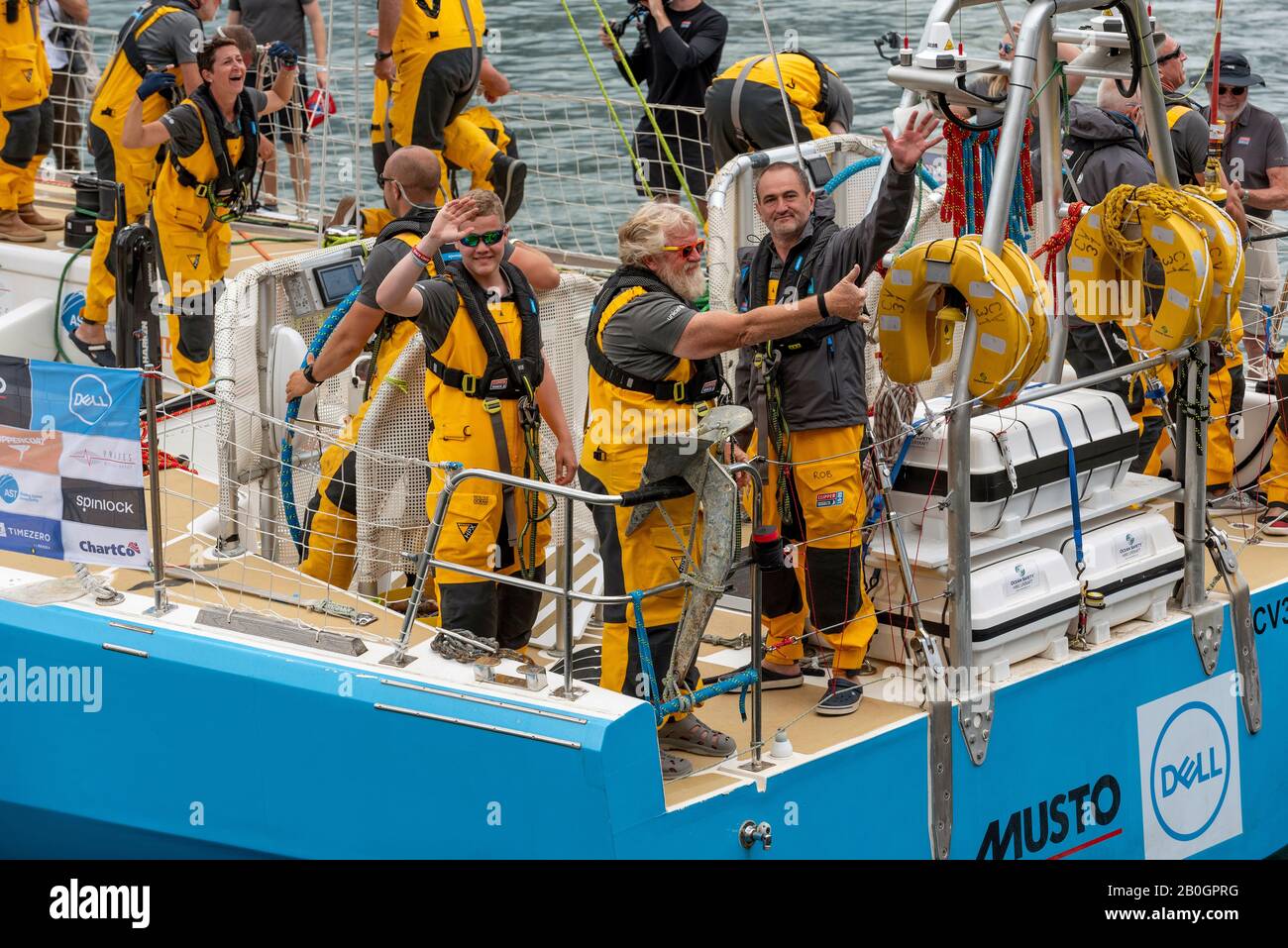 Kapstadt, Südafrika. November 2019. Die Crews bereiten sich darauf vor, Kapstadt für Freemantle, Australien, zu verlassen, das auf der Clipper Round the World Yacht konkurriert Stockfoto