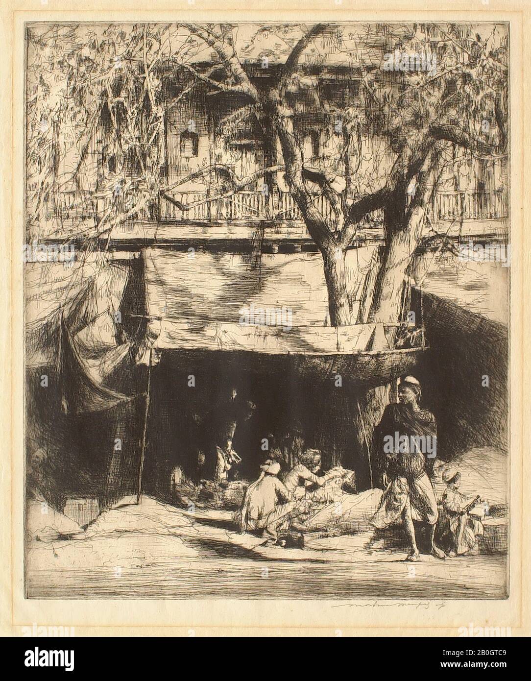 Mortimer Menpes, Britisch, 2005-1938, In Delhi, Radierung und Trockenpunkt auf Papier, Bild: 10 7/8 x 9 5/16 Zoll. (27,7 x 23,6 cm Stockfoto