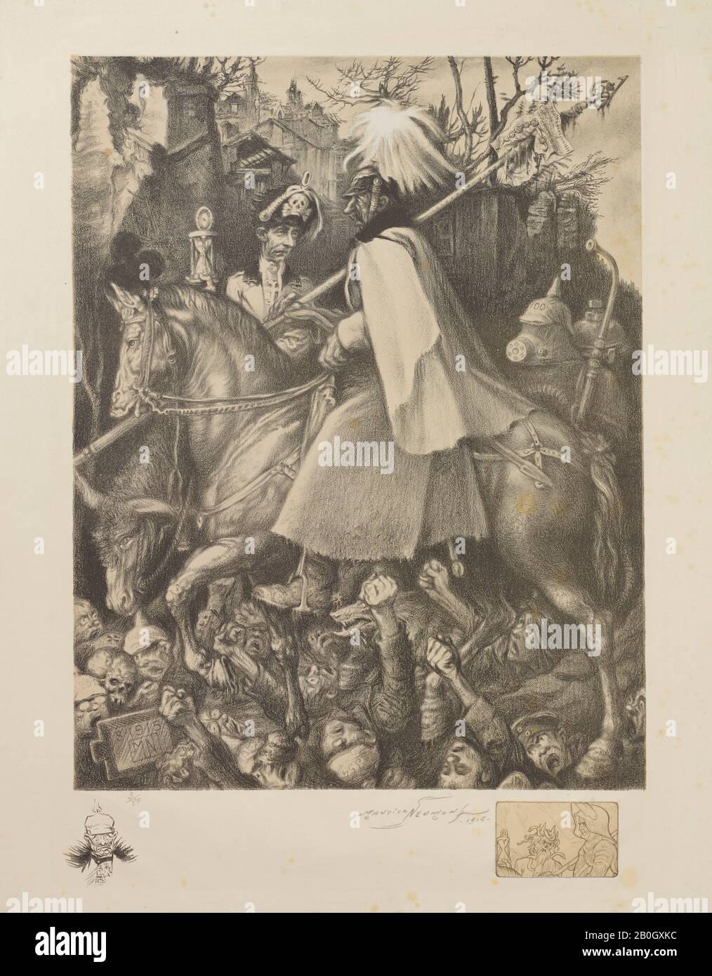 Maurice Louis Henri Neumont, französisch, zwischen den Jahren von 228-1930, Nach Albrecht Dürer, (deutsch 1471-1528), Ritter, Tod und Teufel, ab dem Jahre 1521, Lithograph on wove paper, Bild: 19 1/8 x 14 13/16 in. (48,5 x 37,7 cm Stockfoto