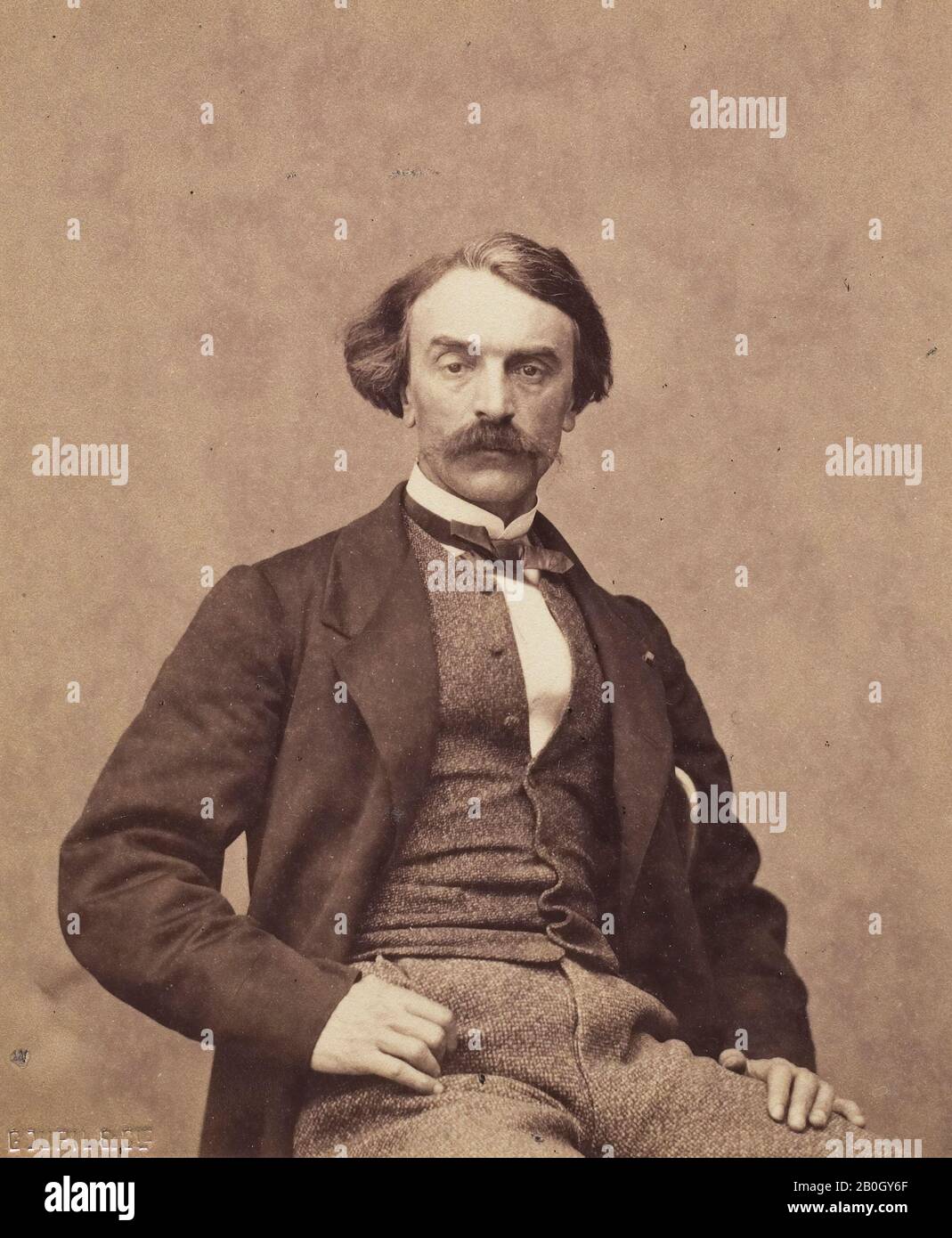 Goupil, Französisch, 1850er-1880er Jahre aktiv, Jean-Léon Gérome, 1869-71, Collodion, Bild: 3 15/16 x 3 1/4 Zoll (10 x 8,2 cm Stockfoto