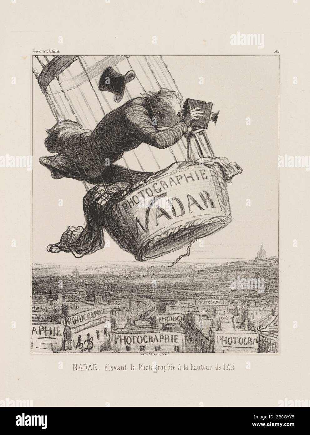 Honoré Daumier, Französisch, 173-1879, Nadar Hebt die Fotografie auf das Niveau der Kunst, von 1862, Lithographisch, Insgesamt: 17 1/2 x 12 3/16 Zoll. (44,5 x 31 cm Stockfoto