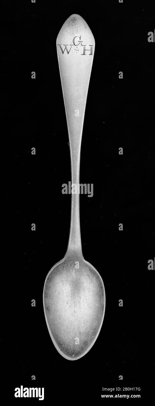 John Gilman Ward, amerikanisch, aktiv 1767-1815, Tea Spoon, c Silber, 1720, Gesamt: 5 Zoll (12,7 cm Stockfoto