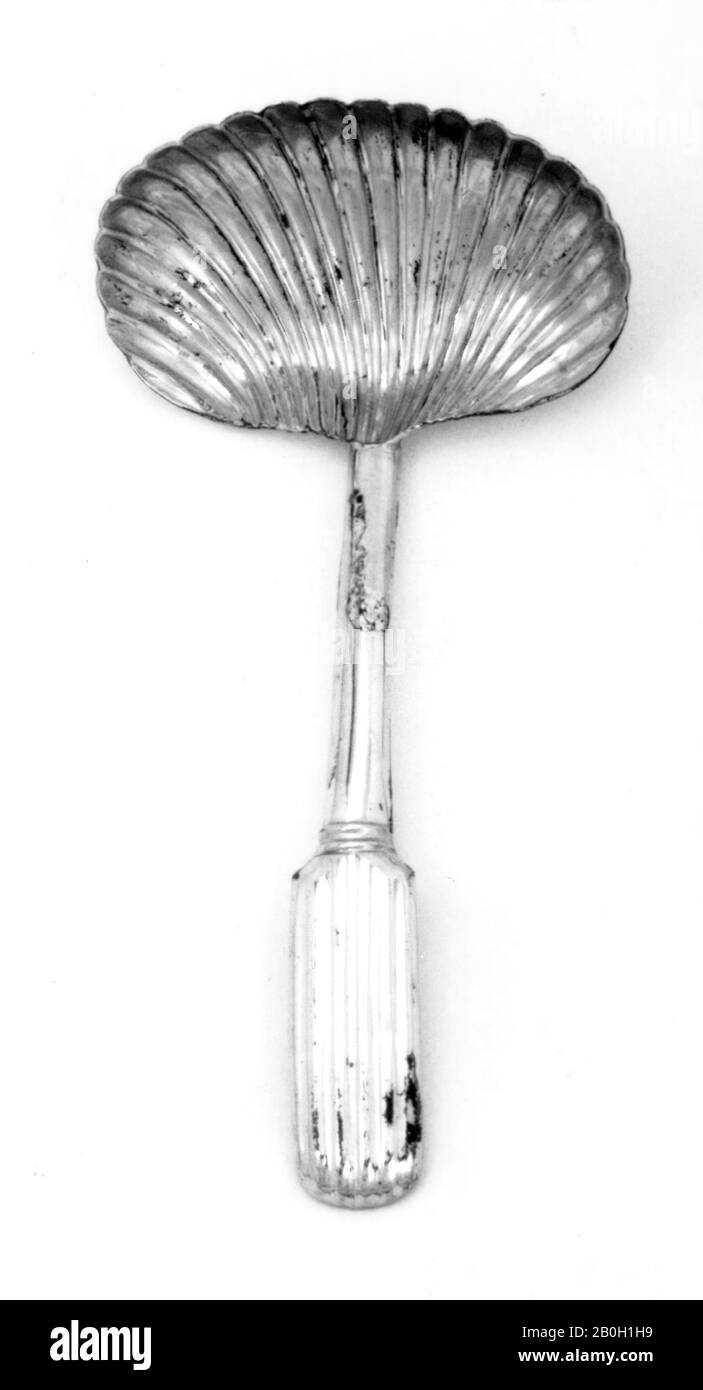 William Pugh, Britisch, aktiv im Jahr 1806, Caddy Spoon, 1811/12, Silber, Gesamt: 3 9/16 Zoll (9 cm Stockfoto