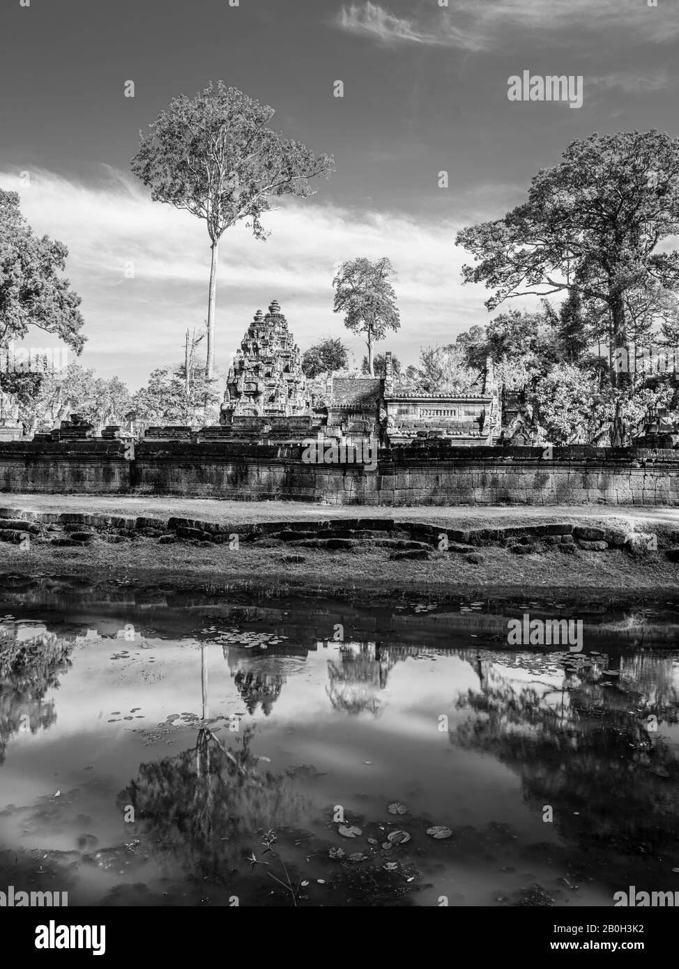 Bild des Bantay Sreay (Banteay Srei)Tempels, einem Teil des Archäologischen Parks Angkor Wat, in der Nähe von Siem Reap, Kambodscha. Stockfoto