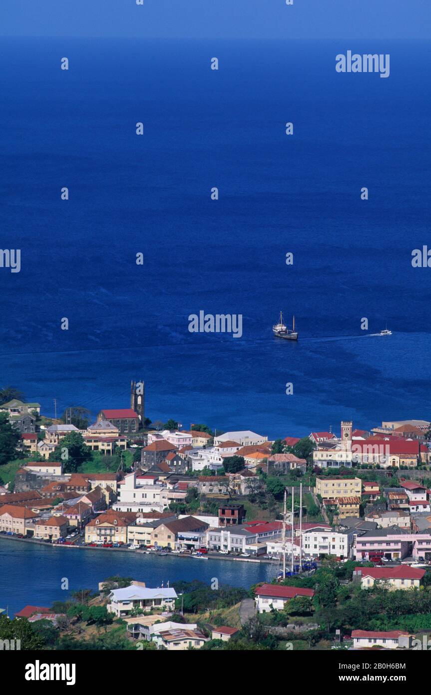 GRENADA, FORT FREDERICK, BLICK AUF ST. GEORGE'S Stockfoto