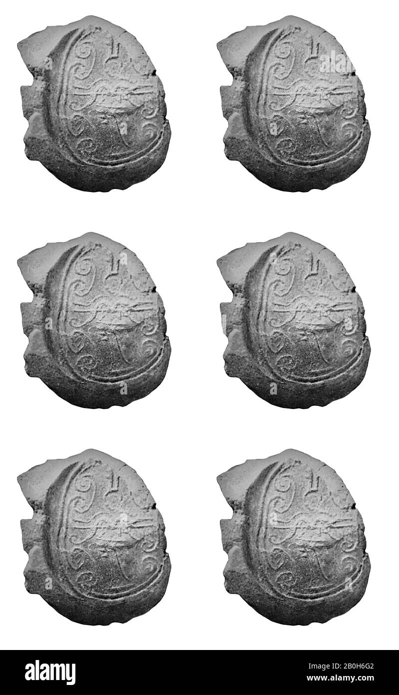 Sealing, Reich der Mitte, Dynastie 12-13, ca. 1981-1640 v. Chr., Aus Ägypten, Memphite Region, Lisht Nord, Friedhof südlich der Pyramide unterhalb von Haus A3.1, Pit 320, 1913-14, Clay, l. 2,4 cm Stockfoto