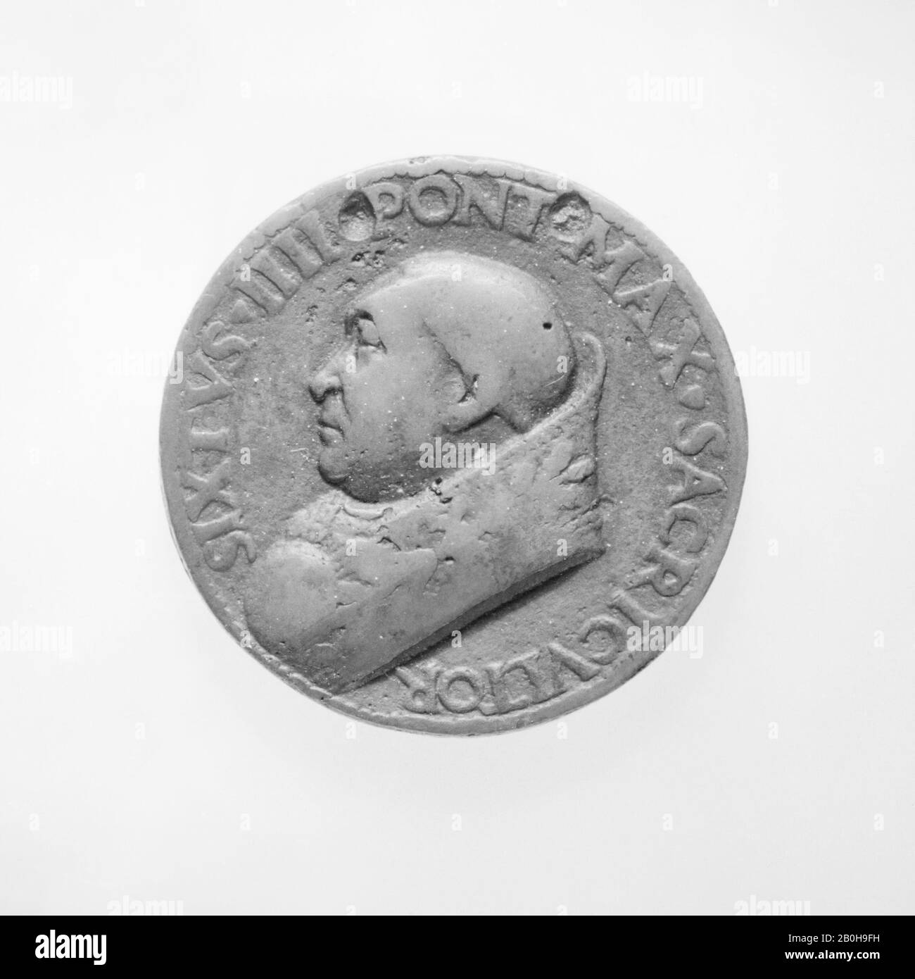 Papst Sixtus IV., Italienisch, Rom, 15. Jahrhundert, Italienisch, Rom, Bronze, Durchmesser: 40 mm, Medaillen und Plaketten Stockfoto